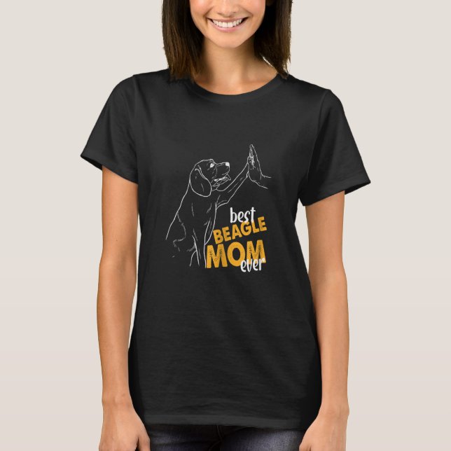 Womens Best Beagle Mom Ever Beagle Jumper Mama Bea T-Shirt (Front)