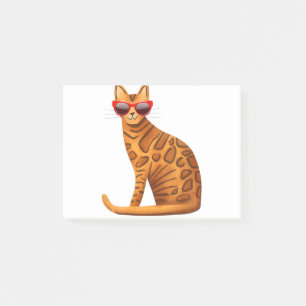 Womens Best Bengal Cat Summer Cool Red Sunglasses Post-it Notes