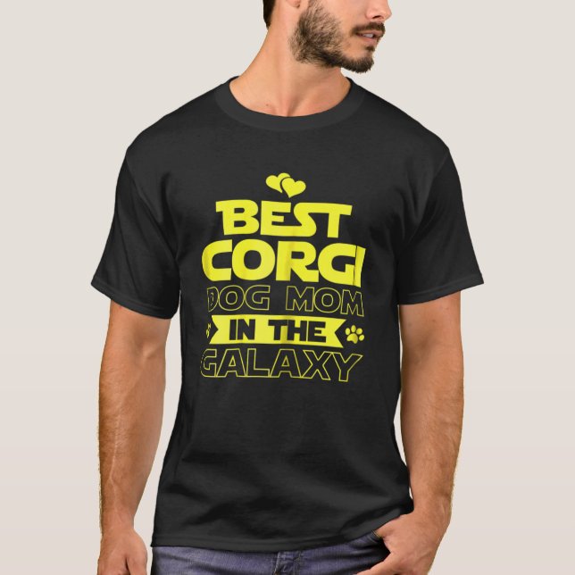 Womens Best Corgi Mom In The Galaxy T-Shirt (Front)