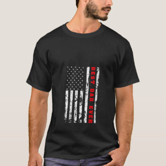 Womens Best Dad Ever US Vintage Flag Patriotic Par T-Shirt