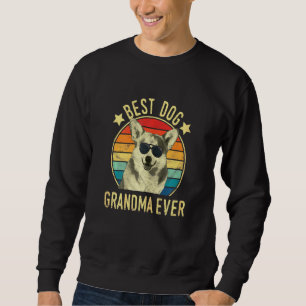 Womens Best Dog Grandma Ever Cardigan Welsh Corgi Sweatshirt