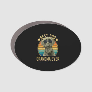 Womens Best Dog Grandma Ever Giant Schnauzer Car Magnet