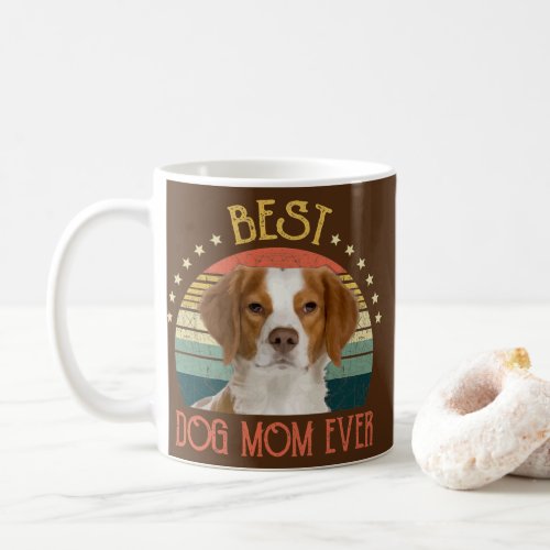 Womens Best Dog Mom Ever Brittany Mothers Day  Coffee Mug