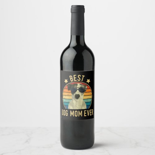 Womens Best Dog Mom Ever Italian Greyhound Mors Wine Label