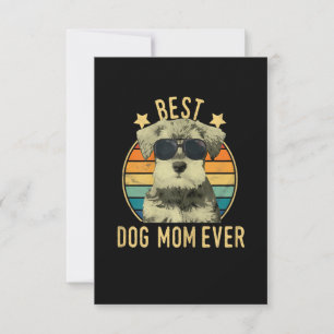Womens Best Dog Mom Ever Miniature Schnauzer RSVP Card