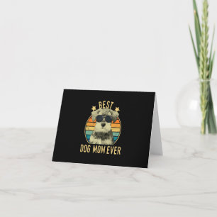 Womens Best Dog Mom Ever Miniature Schnauzer Thank You Card