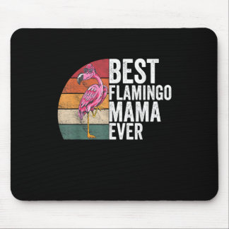 Womens Best Flamingo Mama Ever Retro Mom Flamingo  Mouse Pad