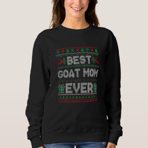 Womens Best Goat Mom Ever Christmas Pajamas Matchi Sweatshirt
