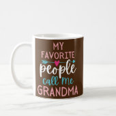 Womens Best Grandma Favorite People Grandkids Coffee Mug (Left)
