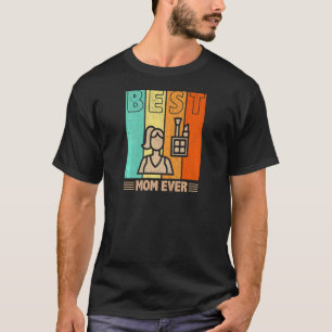 Womens Best Makeup Artist Mom Ever Retro Graphic M T-Shirt