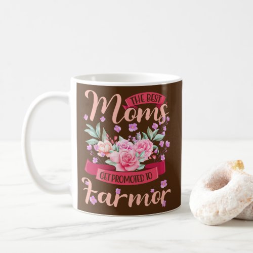 Womens Best Moms Promoted Farmor Grandma Mothers Coffee Mug