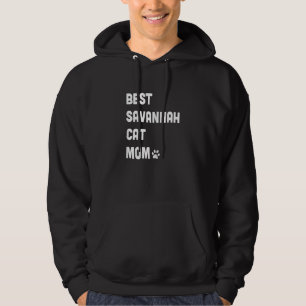 Womens Best Savannah Cat Mom  Cat Hoodie
