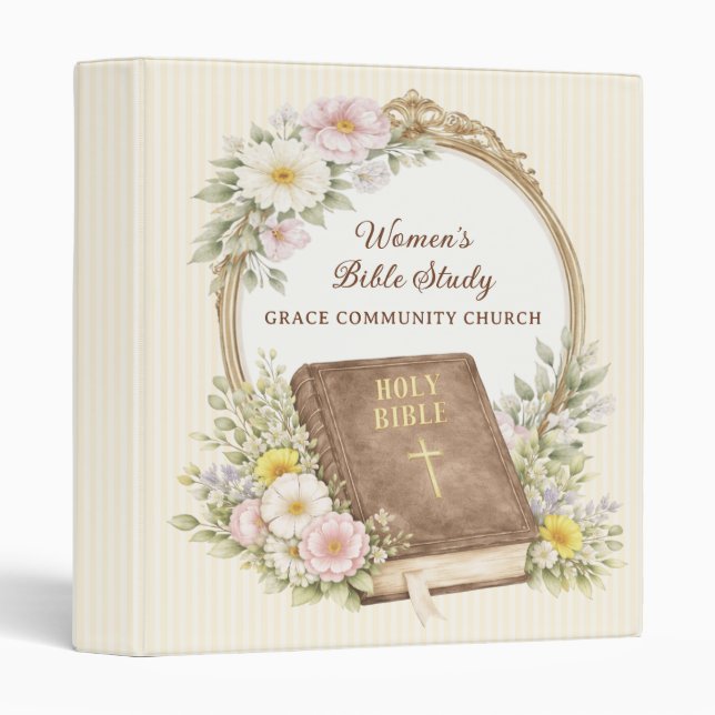Women's Bible Study | Spring Flowers 3 Ring Binder (Front/Spine)