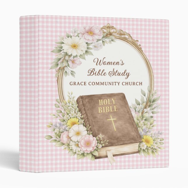 Women's Bible Study | Spring Flowers 3 Ring Binder (Front/Spine)
