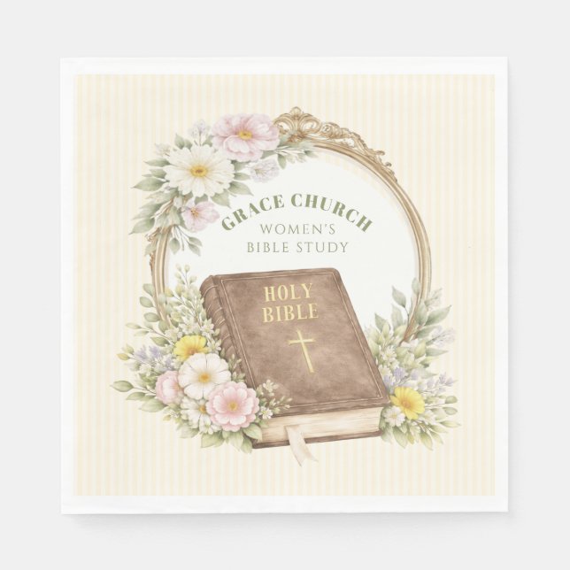 Women's Bible Study | Spring Flowers Napkins (Front)
