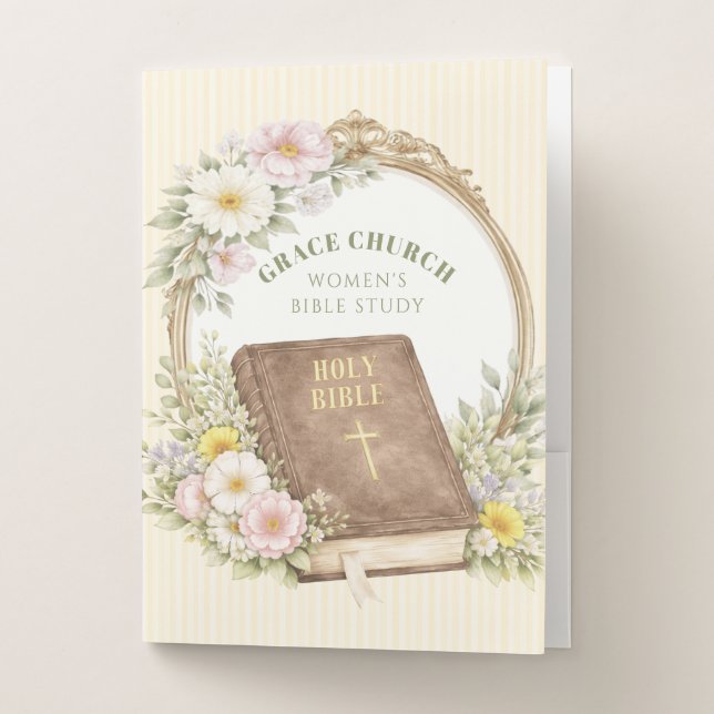 Women's Bible Study | Spring Flowers Pocket Folder (Front)