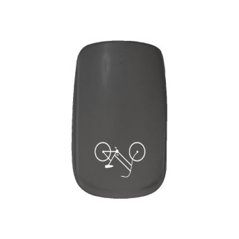Women's Bicycle In White Minx Nail Art by LLChemis_Creations at Zazzle