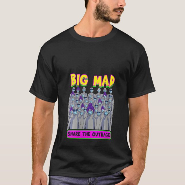 Womens Big Mad Npc Meme Gray People Face Mask Meme T-Shirt (Front)