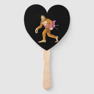 Womens Bigfoot With Flamingo Animal Costume Gift Hand Fan