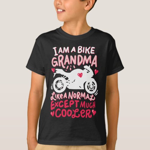 Womens Bike Grandma I Funny Motorcycle Grandmother T_Shirt
