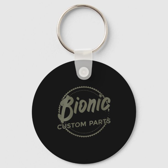 Womens Bionic Knee Club Parts Funny Knee Replaceme Keychain (Front)