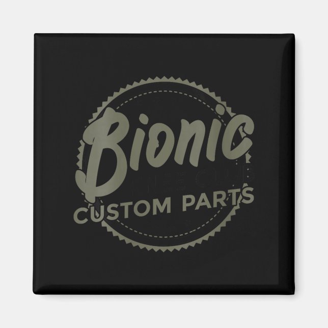 Womens Bionic Knee Club Parts Funny Knee Replaceme Magnet (Front)