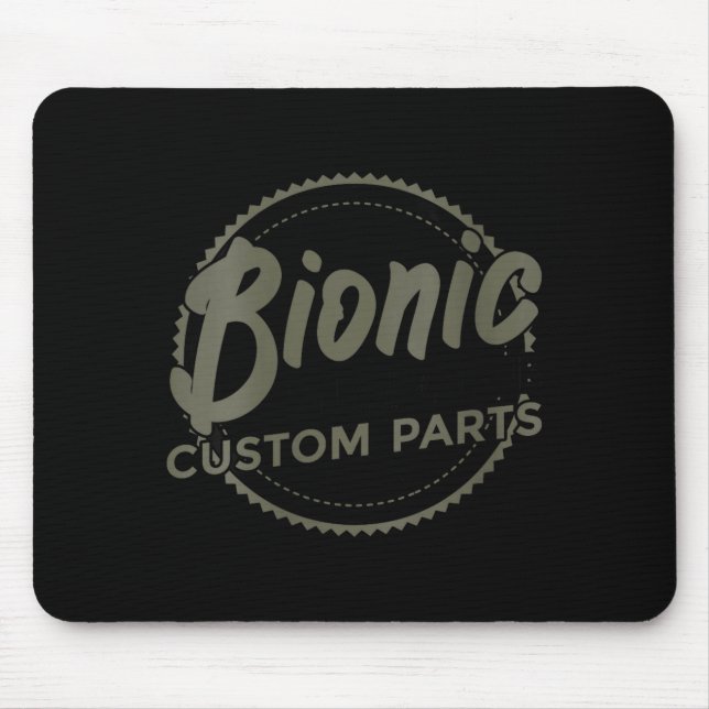 Womens Bionic Knee Club Parts Funny Knee Replaceme Mouse Pad (Front)