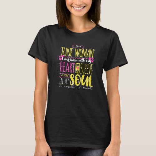 Womens Birthday June Birth Month Gemini Bday Cele T_Shirt