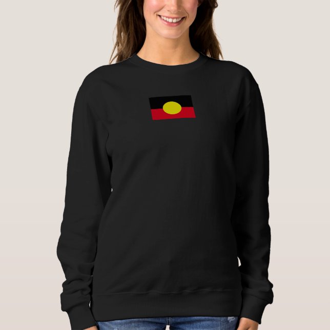 womens black Aboriginal flag jumper Sweatshirt (Front)