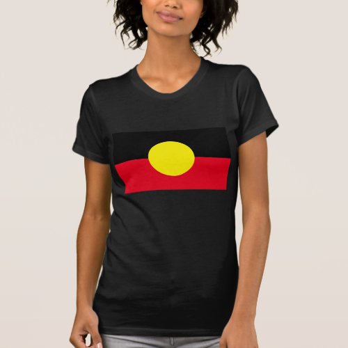 womens black Aboriginal flag shirt