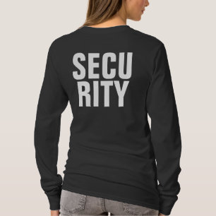 Womens Black And White Customize Security Template T-Shirt