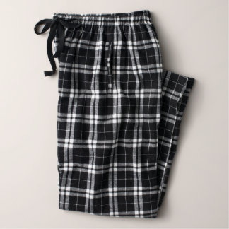 Women's Black and White Flannel Pajama Pants