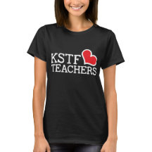 Women's Black Basic T-Shirt - KSTF Heart: Center