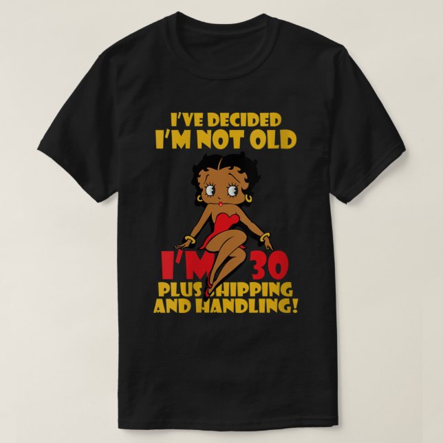 Womens Black Betty Birthday Boop Motivational VNec T-Shirt (Design Front)