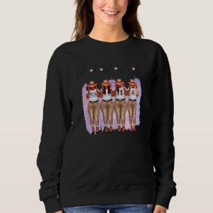 Womens Black Divas Queen Melanin African American  Sweatshirt