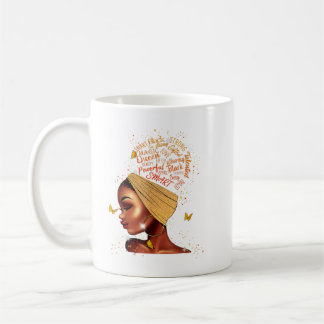 Womens Black Girl Magic Afro American Melanin Natu Coffee Mug