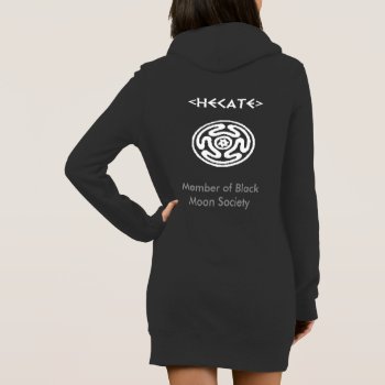 Women's Black Moon Society Hekate Sweat Shirt Long by TheGrayWitchGiftShop at Zazzle