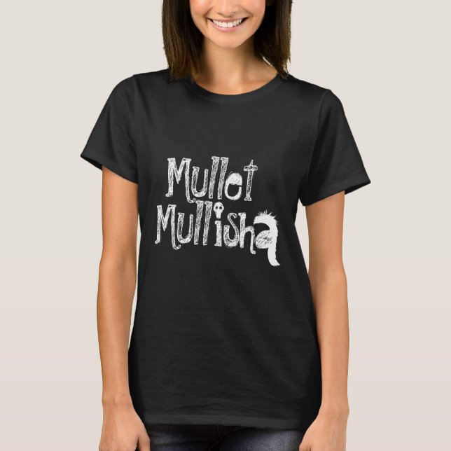 Women's Black Mullet Mullisha T-Shirt (Front)