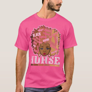 Womens Black Nurse RN Nursing Smart Black Pride Bl T-Shirt