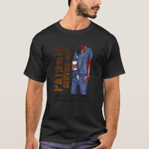 Womens Black Patients Service Rep Women Pride Mont T-Shirt