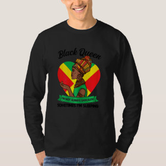 Womens Black Queen I'm not always sarcastic Black T-Shirt