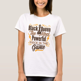 Womens Black Queen Shirt Black Queen Chess Tshirt