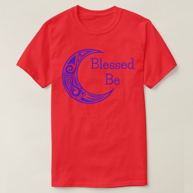 Womens Blessed Be Witch and Wiccan Moon  T-Shirt (Design Front)