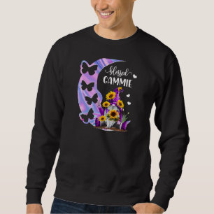 Womens Blessed Gammie Gnome Sunflower Gammie Gnom Sweatshirt
