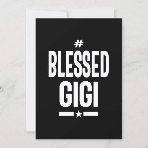 Womens Blessed Gigi Grandma Gift Invitation