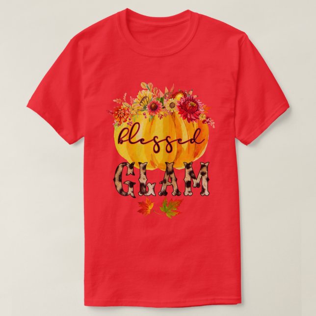 Womens Blessed GlamAutumnGifts for Grandma  T-Shirt (Design Front)