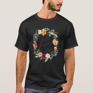 Womens Blessed Mama   Mother Mom Flower Mother's D T-Shirt