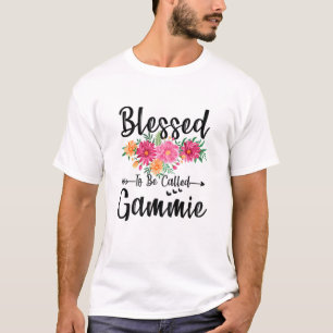 Womens Blessed To Be Called Gammie Mothers Day Flo T-Shirt
