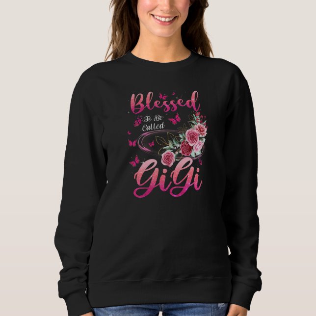 Womens Blessed To Be Called Gigi Cute Girls Women  Sweatshirt (Front)