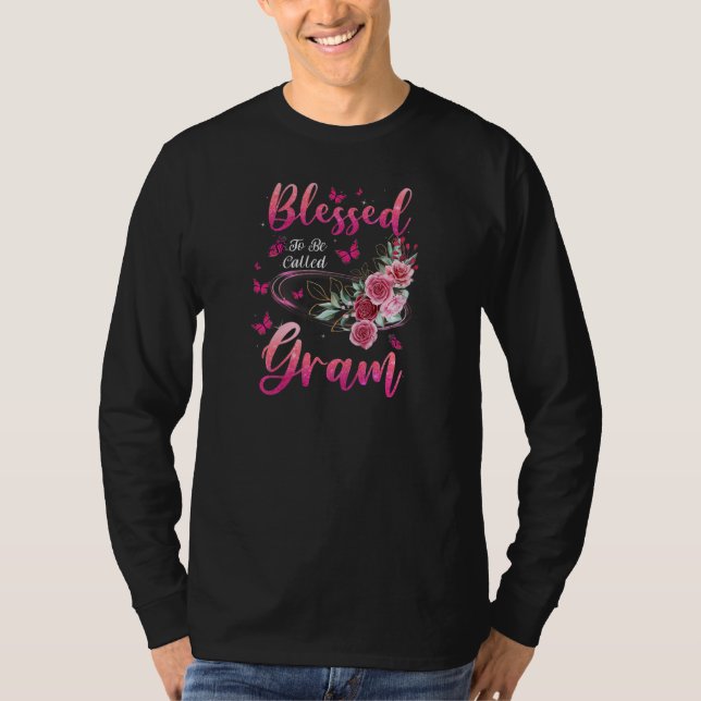 Womens Blessed To Be Called Gram Cute Girls Women  T-Shirt (Front)
